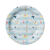 Swim Print Set of 8 Paper Plates By Rice DK